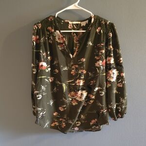 Floral Green Blouse